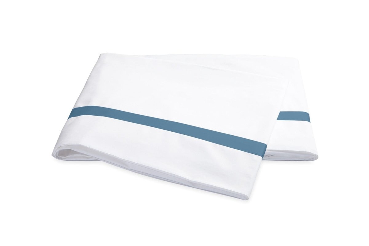 Lowell Sea Flat Sheet - Matouk Bedding at Fig Linens and Home