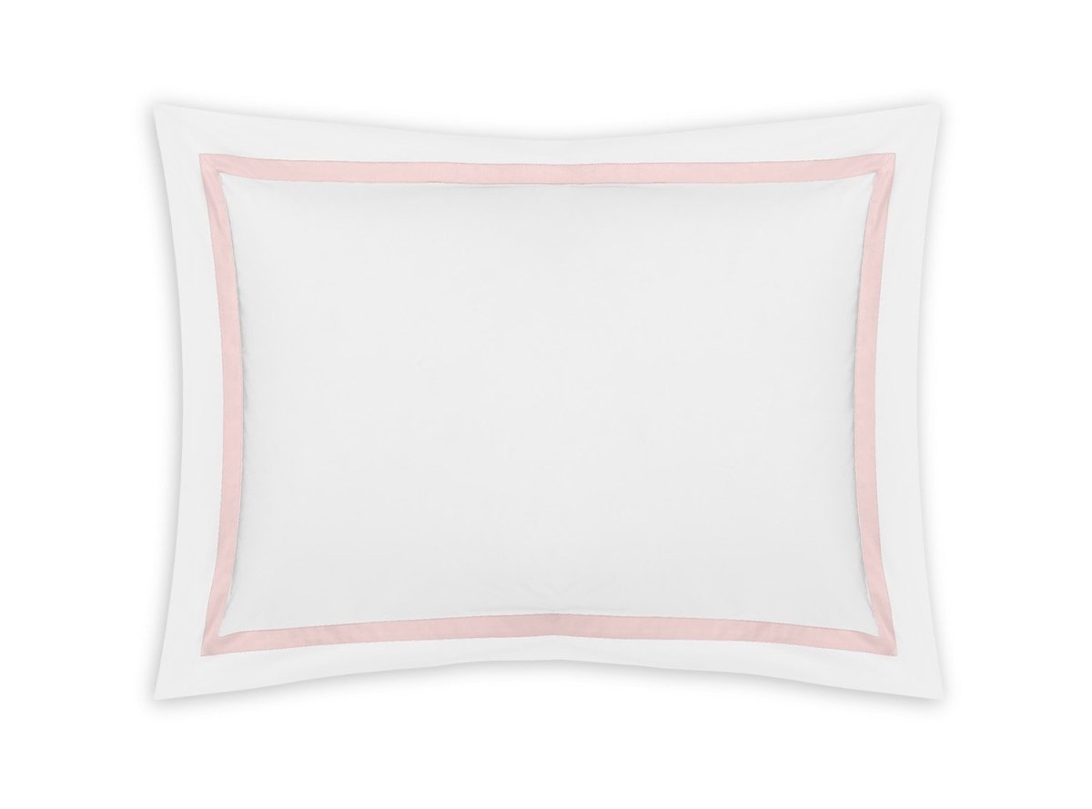 Lowell Pink Sham | Matouk Percale Bedding at Fig Linens