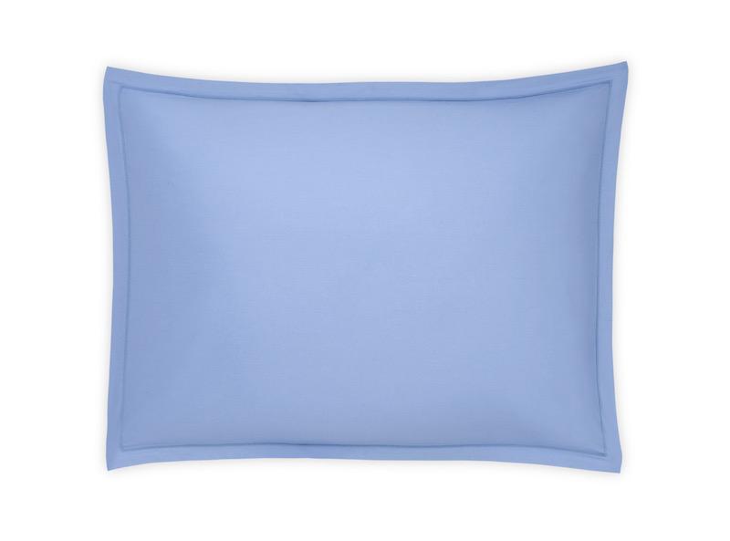 Pillow Sham - Matouk Sale on Luca Satin Stitch Azure Bedding at Fig LInens and Home