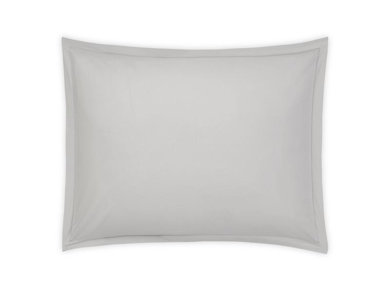 Pillow Sham - Matouk Sale on Luca Satin Stitch Silver Bedding at Fig LInens and Home