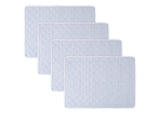 Matouk Matteo Quilted Placemats Azure at Fig Linens and Home