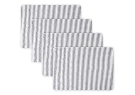 Matouk Matteo Quilted Placemats Deep Navy at Fig Linens and Home