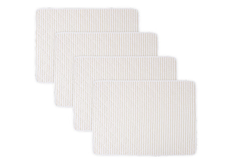 Matouk Matteo Quilted Placemats Natural at Fig Linens and Home