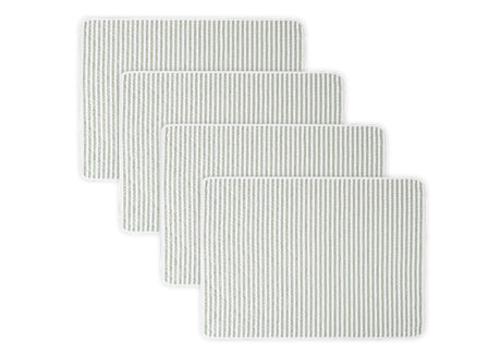 Matouk Matteo Quilted Placemats Palm at Fig Linens and Home