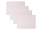 Matouk Matteo Quilted Placemats Pink at Fig Linens and Home