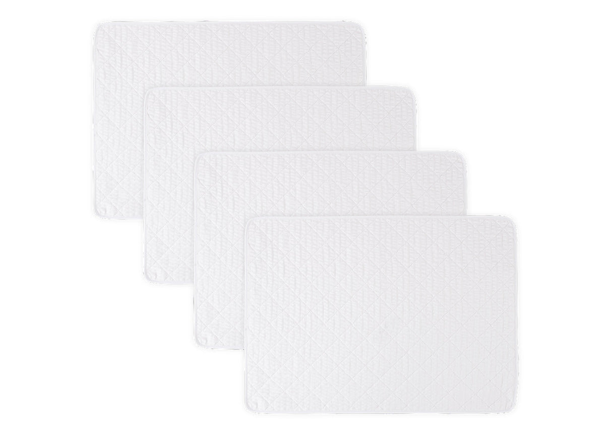 Matouk Matteo Quilted Placemats White at Fig Linens and Home