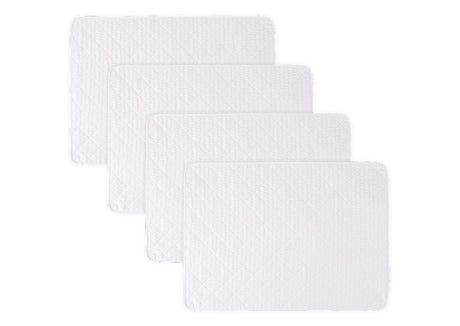 Matouk Matteo Quilted Placemats White at Fig Linens and Home