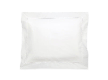 Milano Hemstitch Bone Pillow Sham | Matouk Percale at Fig Linens