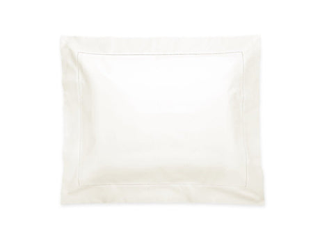 Milano Hemstitch Ivory Pillow Sham | Matouk Percale at Fig Linens