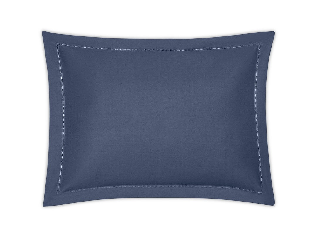 Matouk Milano Hemstitch Pillow Sham  Fig Linens and Home - Color Steel Blue