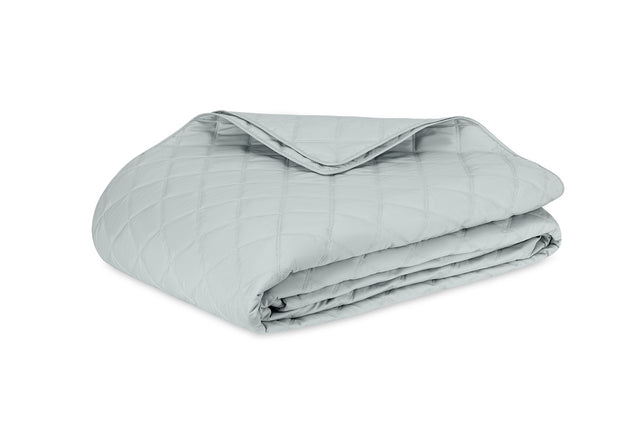 Quilted Coverlet - Matouk Percale Milano Pool Quilted Bedding at Fig Linens and Home