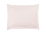Pillow Sham - Matouk Percale Milano Blush Pink Quilted Bedding at Fig Linens and Home