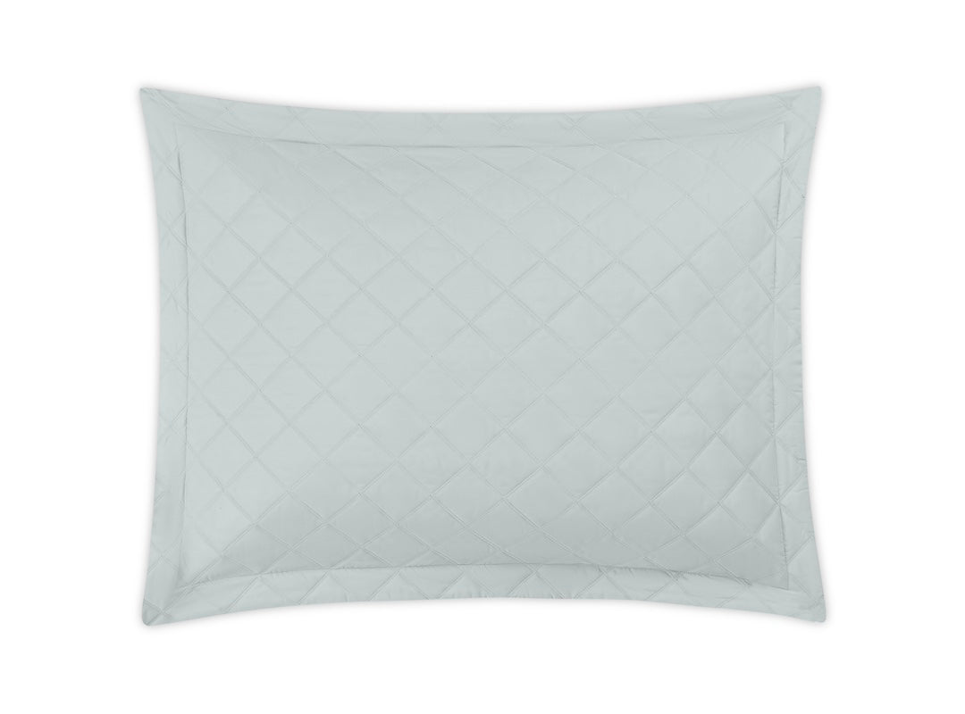 Quilted Coverlet - Matouk Percale Milano Pool Quilted Bedding at Fig Linens and Home