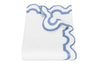 Coverlet - Matouk Matelasse - Mirasol Azure Blue Bedding at Fig Linens and Home