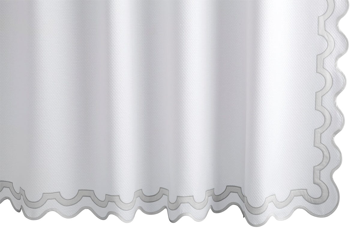 Mirasol Silver Shower Curtain | Matouk Bath at Fig Linens and Home