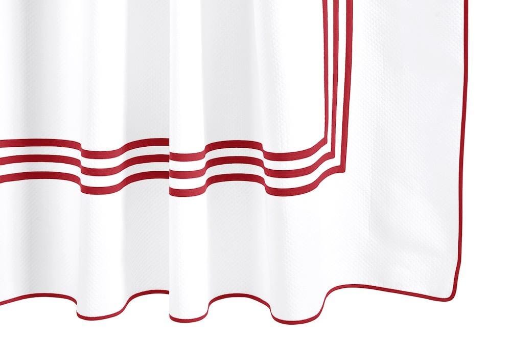 Matouk Newport Red Shower Curtain at Fig Linens and Home