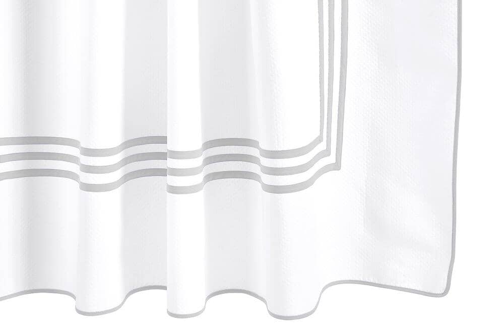 Matouk Newport Sterling Shower Curtain at Fig Linens and Home