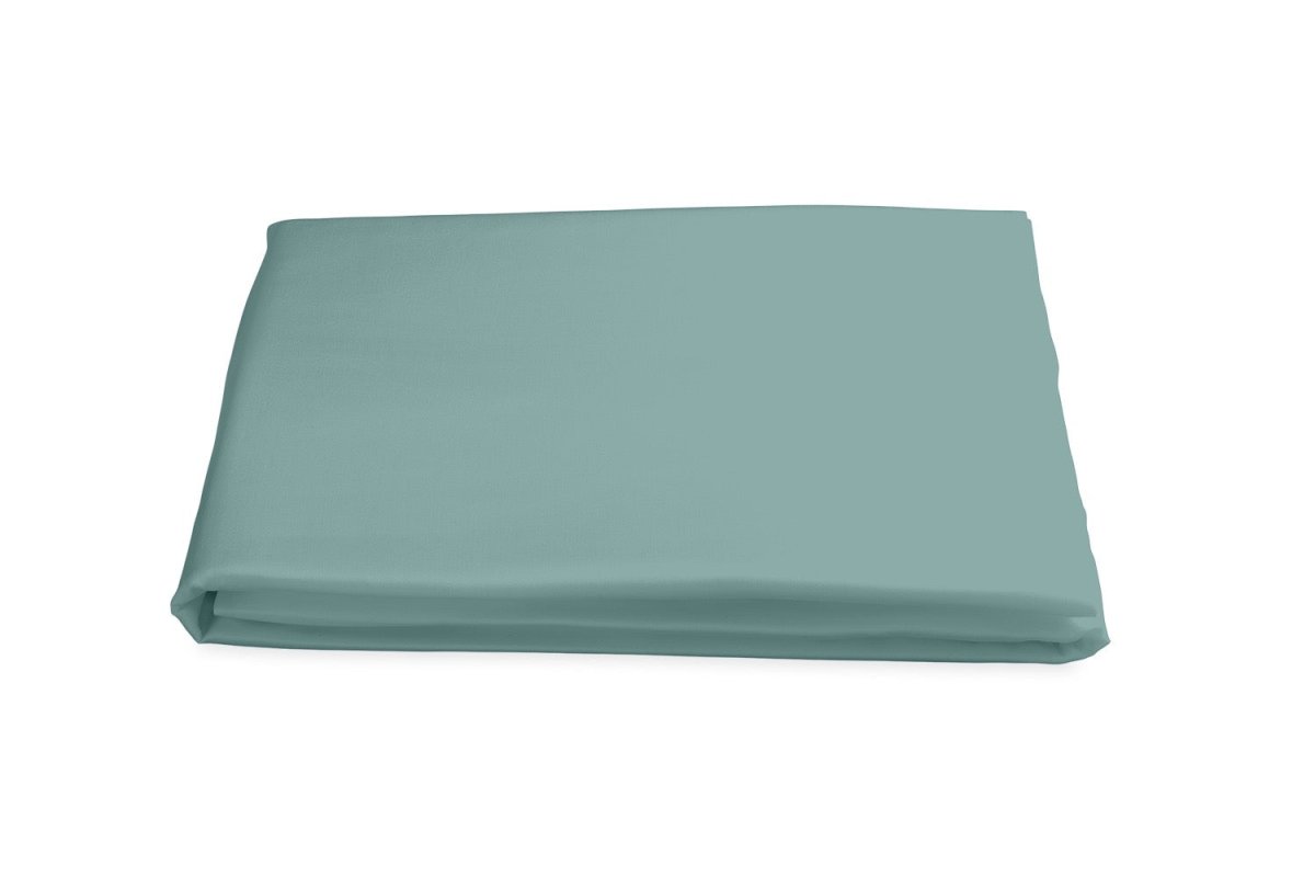 Matouk Nocturne Fitted Sheets by Matouk - Queen Fitted 17" Pocket Lagoon at FIG LINENS AND HOME - 4