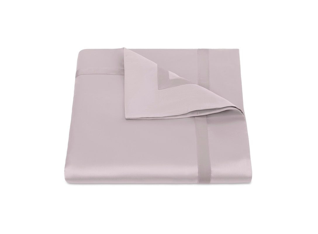 Matouk Duvet Cover - Nocturne Sateen Cotton Bedding in Deep Lilac at Fig Linens and Home
