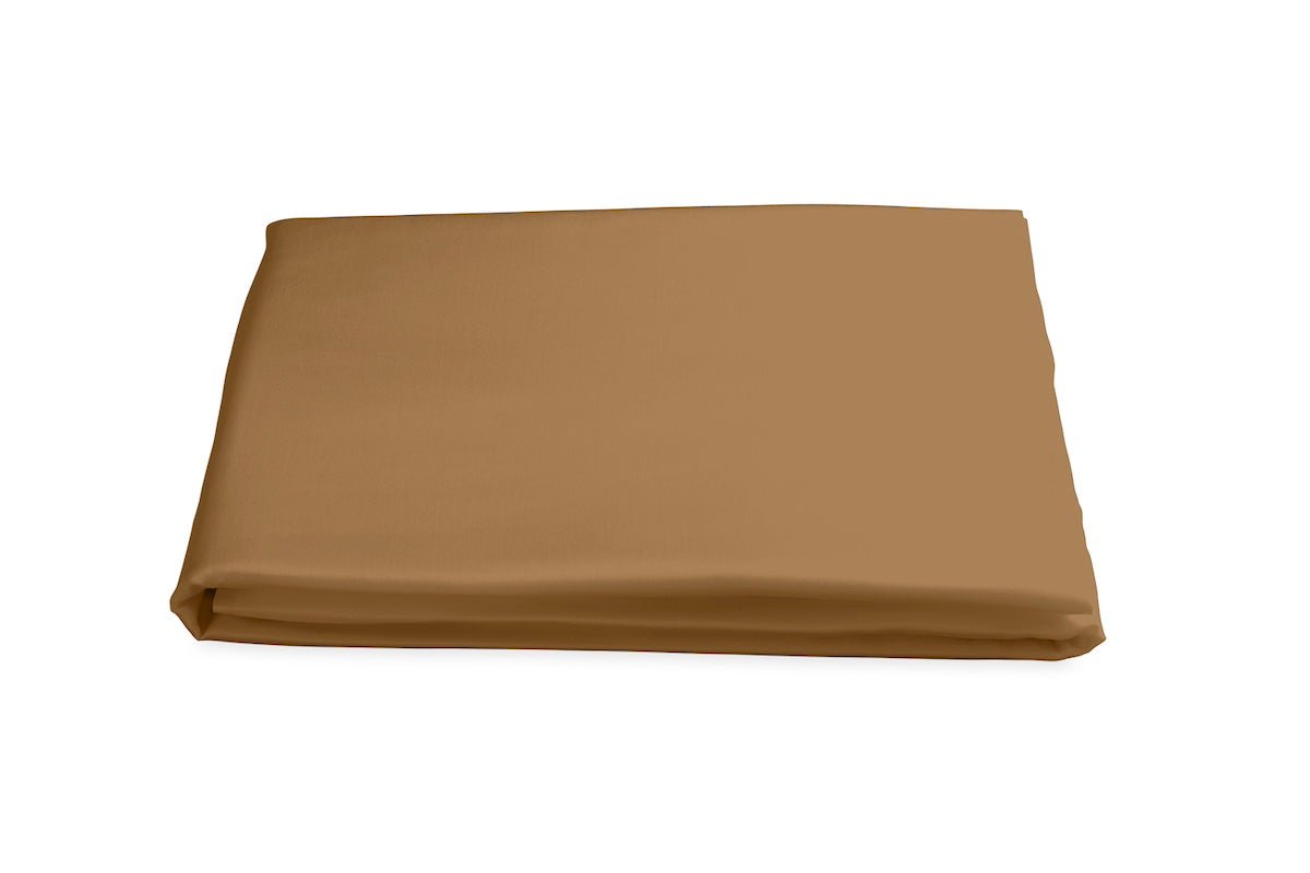 Matouk Fitted Sheet - Nocturne Sateen Bronze Bedding at Fig Linens and Home