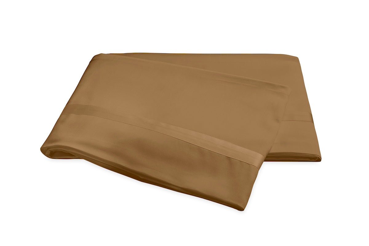 Matouk Flat Sheet - Nocturne Sateen Bronze Bedding at Fig Linens and Home