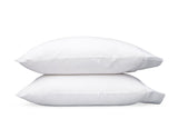 Nocturne Hemstitch White Pillowcases | Matouk Sateen Bedding