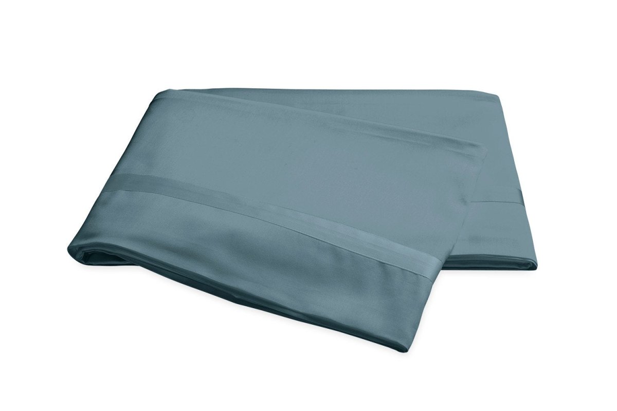 Matouk Nocturne Deep Jade Flat Sheet | Fig Linens