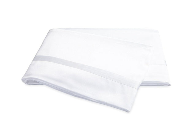 Flat Sheet - Matouk Nocturne Sateen Bedding in White at Fig Linens and Home