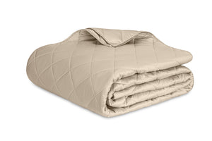 Matouk Coverlet - Nocturne Quilt in Khaki at Fig Linens and Home