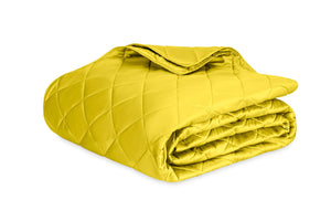Matouk Coverlet - Nocturne Quilt in Lemon Yellow at Fig Linens and Home