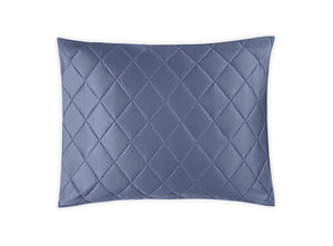 Matouk Pillow Sham - Nocturne Quilt in Steel Blue at Fig Linens and Home