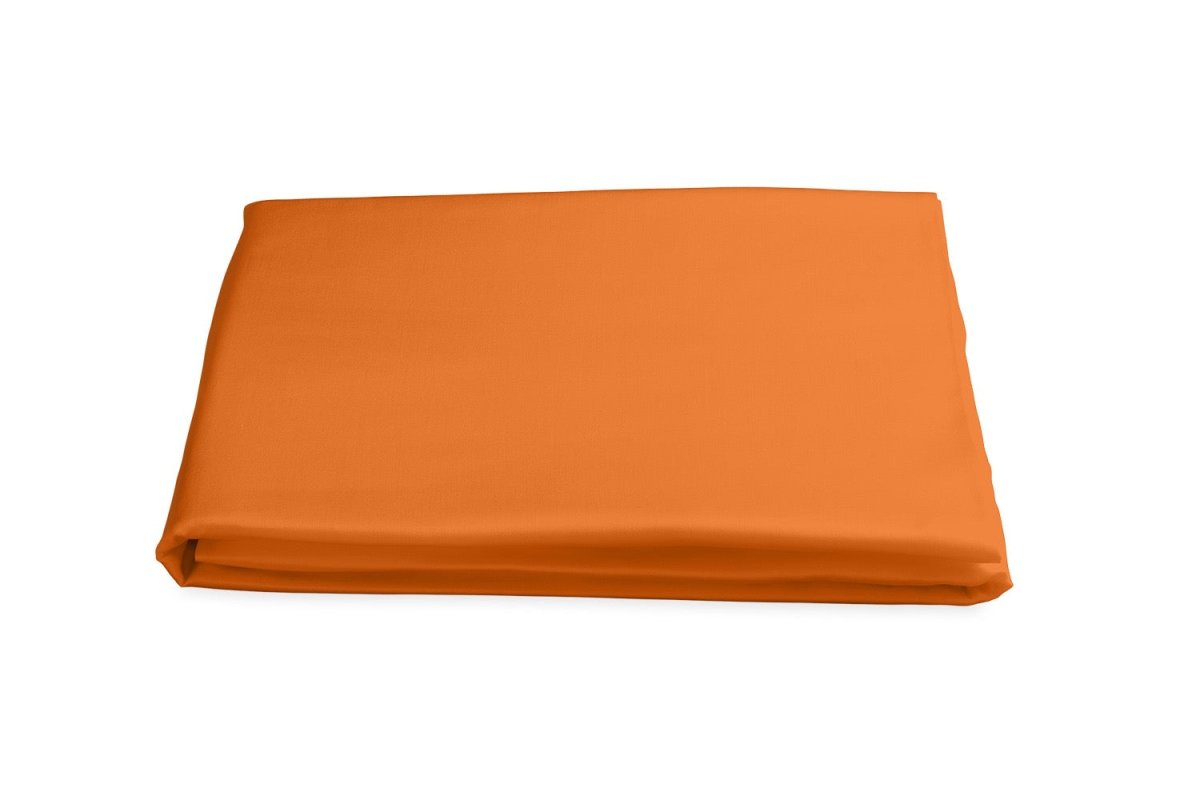 Matouk Nocturne Fitted Sheets by Matouk - Queen Fitted 17" Pocket Tangerine at FIG LINENS AND HOME - 28
