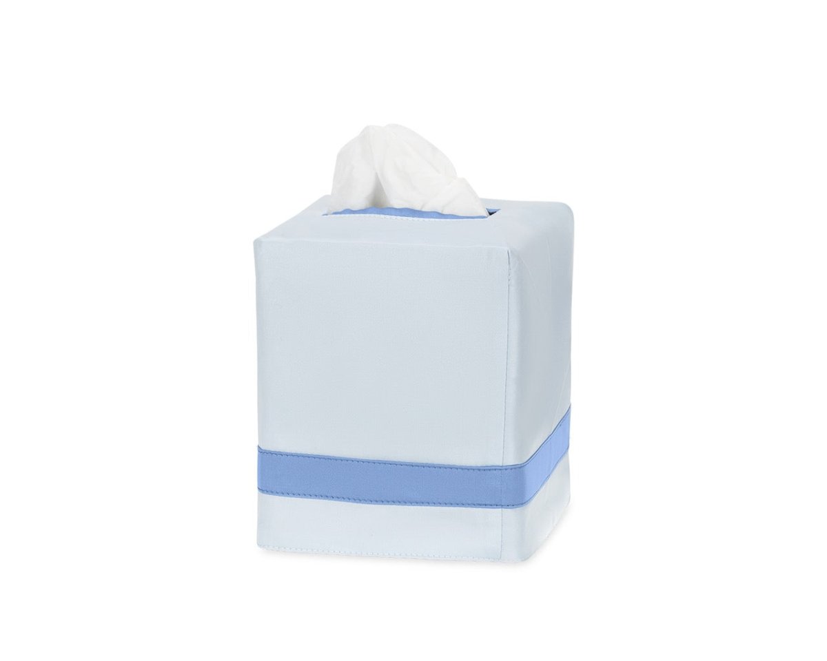 Tissue Box Cover - Matouk Nocturne Blue and Azure TBC - Fig Linens and Home