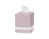 Tissue Box Cover - Matouk Nocturne Deep Lilac and Bone TBC - Fig Linens and Home