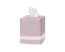 Tissue Box Cover - Matouk Nocturne Deep Lilac and Bone TBC - Fig Linens and Home