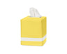 Tissue Box Cover - Matouk Nocturne Lemon Yellow and Bone TBC - Fig Linens and Home
