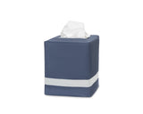 Tissue Box Cover - Matouk Nocturne Steel Blue and Pool TBC - Fig Linens and Home