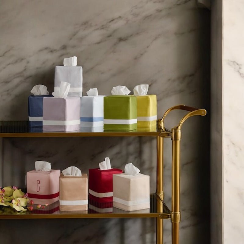 Nocturne Tissue Box Covers by Matouk at Fig Linens and Home | Bathroom accessories