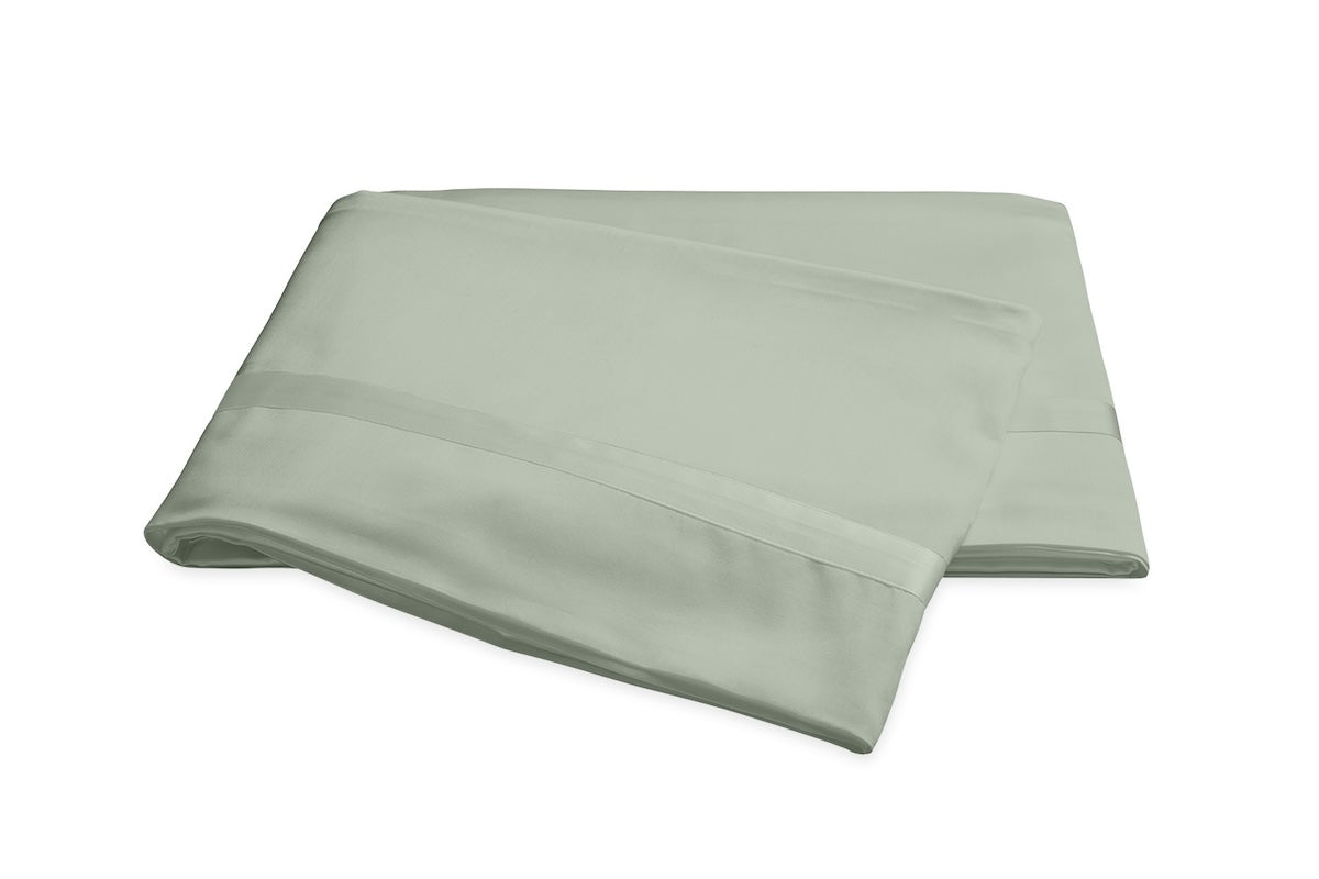 Flat Sheet - Matouk Nocturne Sateen Bedding in Opal at Fig Linens and Home