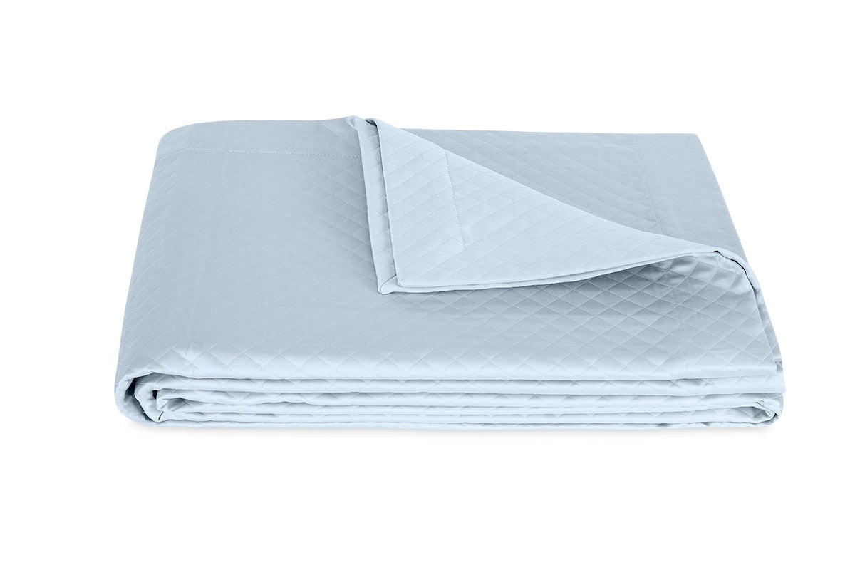 Matouk Petra Matelasse Coverlet Light Blue at Fig Linens and Home