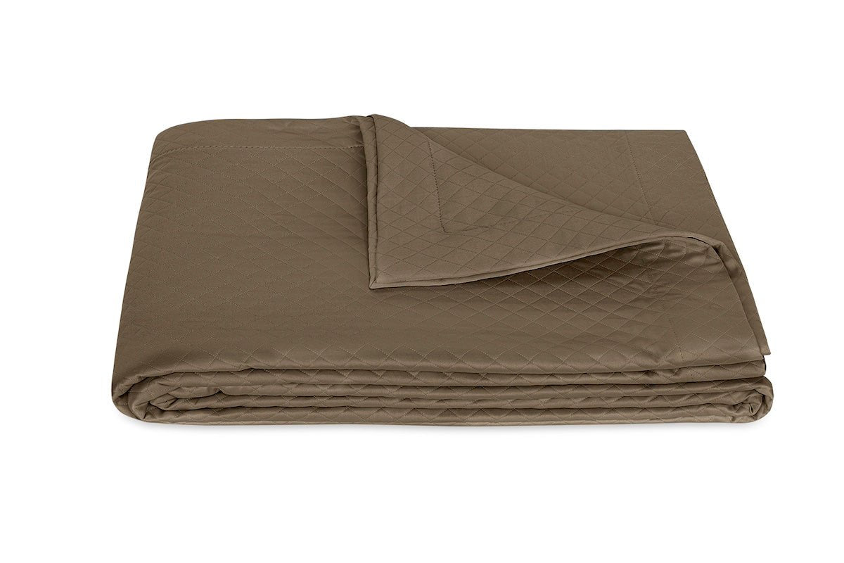 Matouk Petra Matelasse Coverlet Mocha at Fig Linens and Home