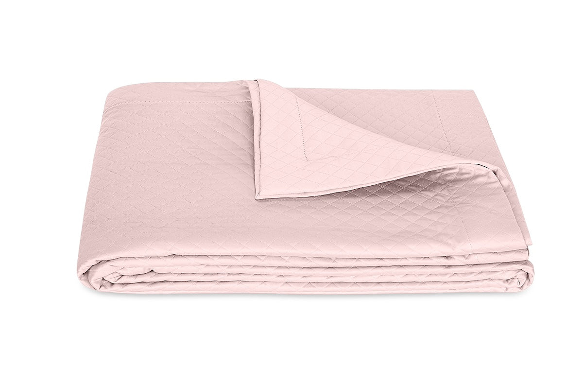 Matouk Petra Matelasse Coverlet Pink at Fig Linens and Home