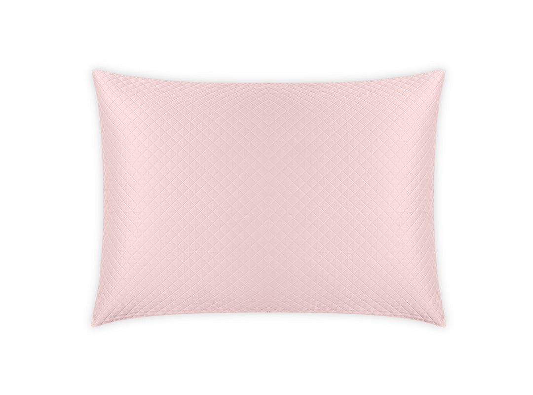 Matouk Petra Matelasse Pillow Sham Pink at Fig Linens and Home