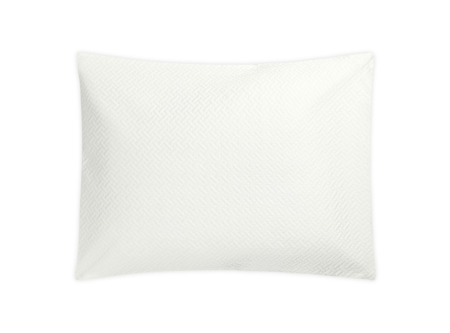 Pillow Sham - Matouk Basketweave Bone - Fig Linens and Home