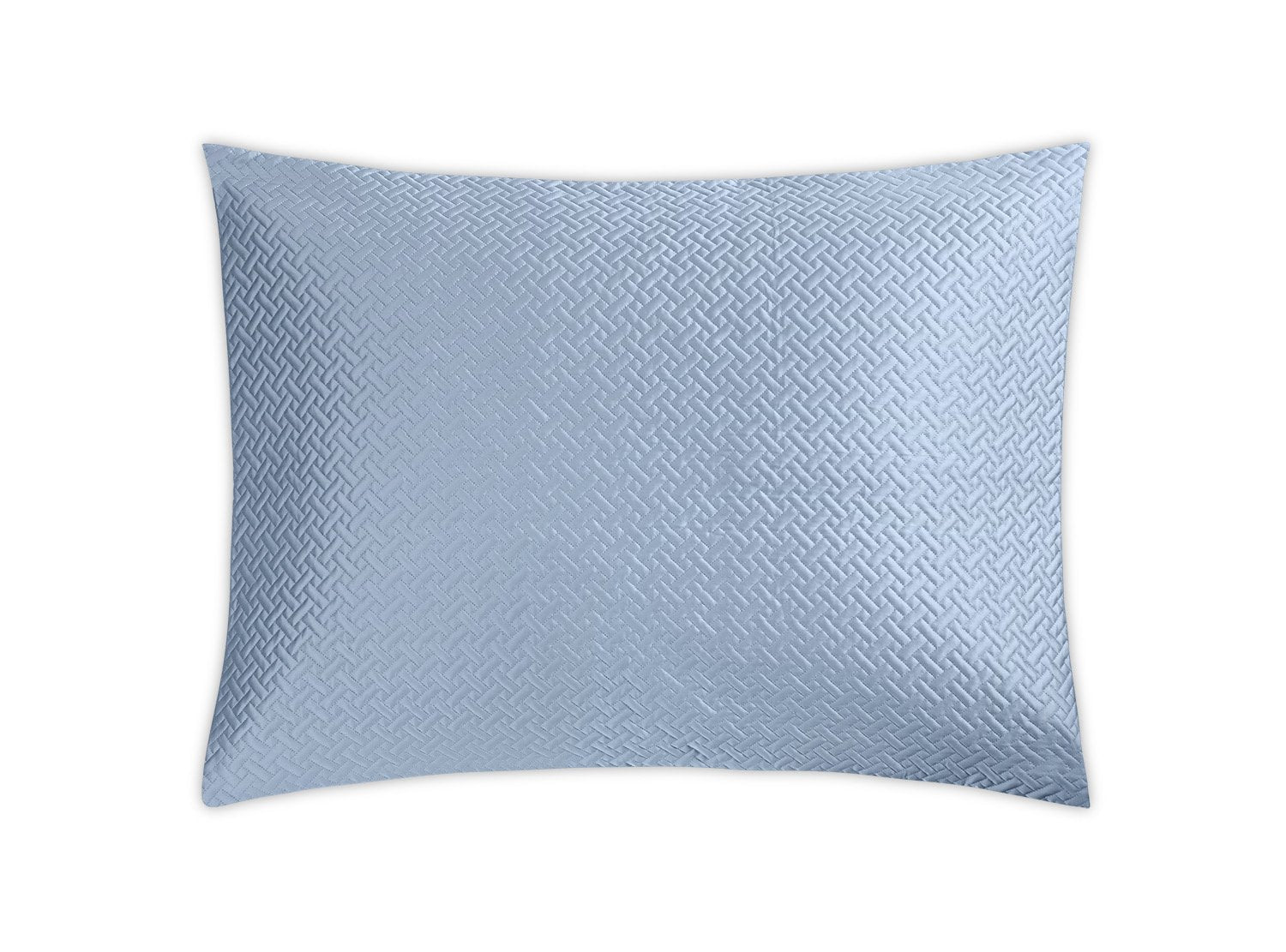 Pillow Sham - Matouk Basketweave Hazy Blue - Fig Linens and Home