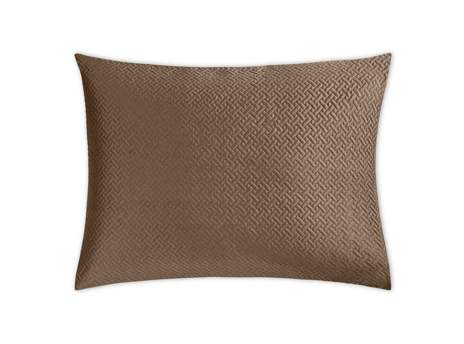 Pillow Sham - Matouk Basketweave Mocha - Fig Linens and Home