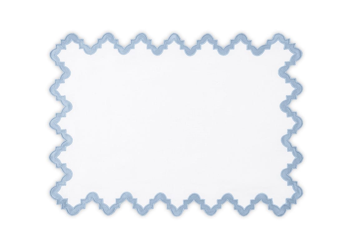 Placemat - Matouk Aziza Placemat in Hazy Blue at Fig Linens and Home