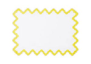 Placemat - Matouk Aziza Placemat in Lemon Yellow at Fig Linens and Home