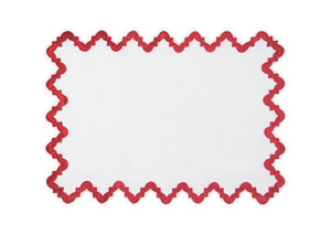 Placemat - Matouk Aziza Placemat in Scarlet Red at Fig Linens and Home