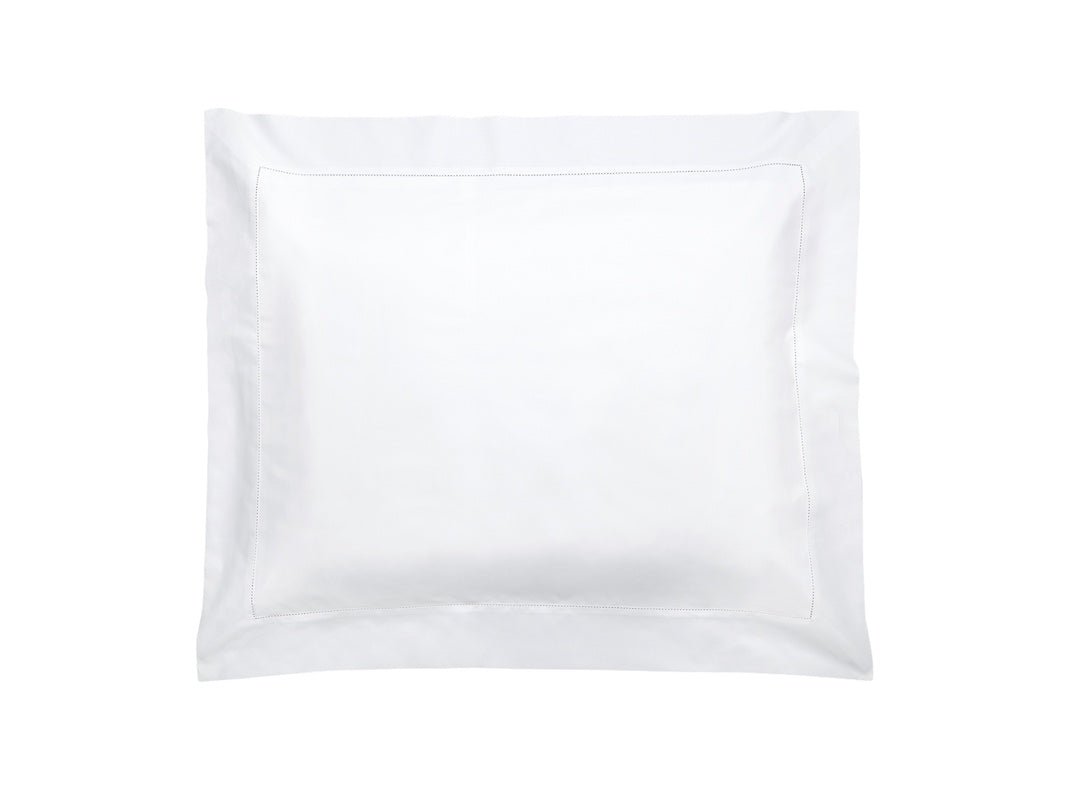 Pillow Sham - Matouk Positano Hemstitch White Bedding at Fig Linens and Home - Key Largo